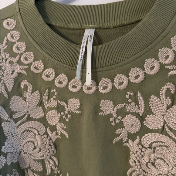Anthropologie Embroidered Puff Sleeve Sweatshirt - Picture 7 of 7